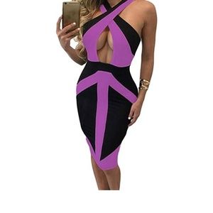 Purple and Black dress LOV Anny dress